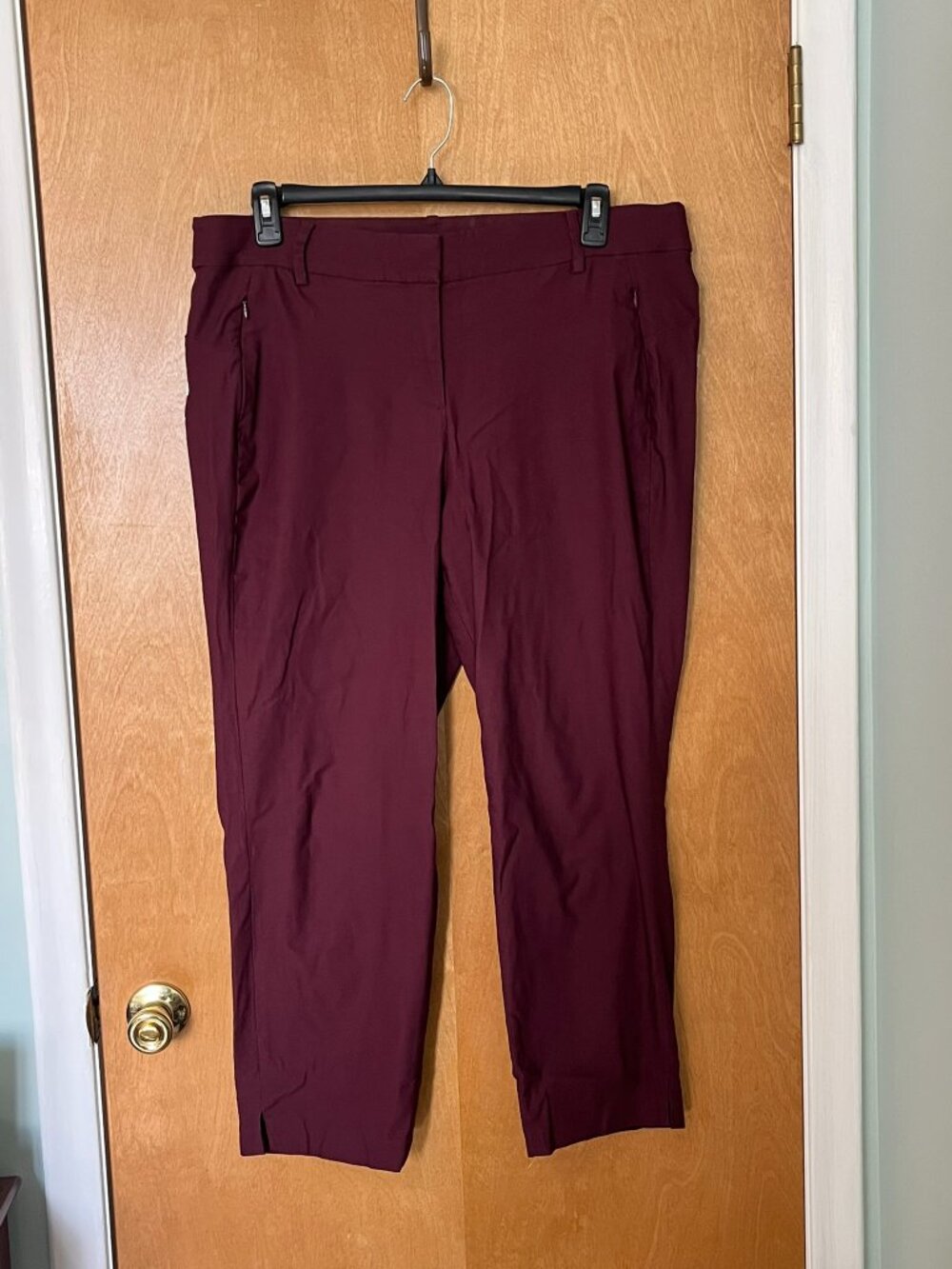 Lane Bryant Women's Size 18 Straight-Leg Burgundy-Red Dress Pants